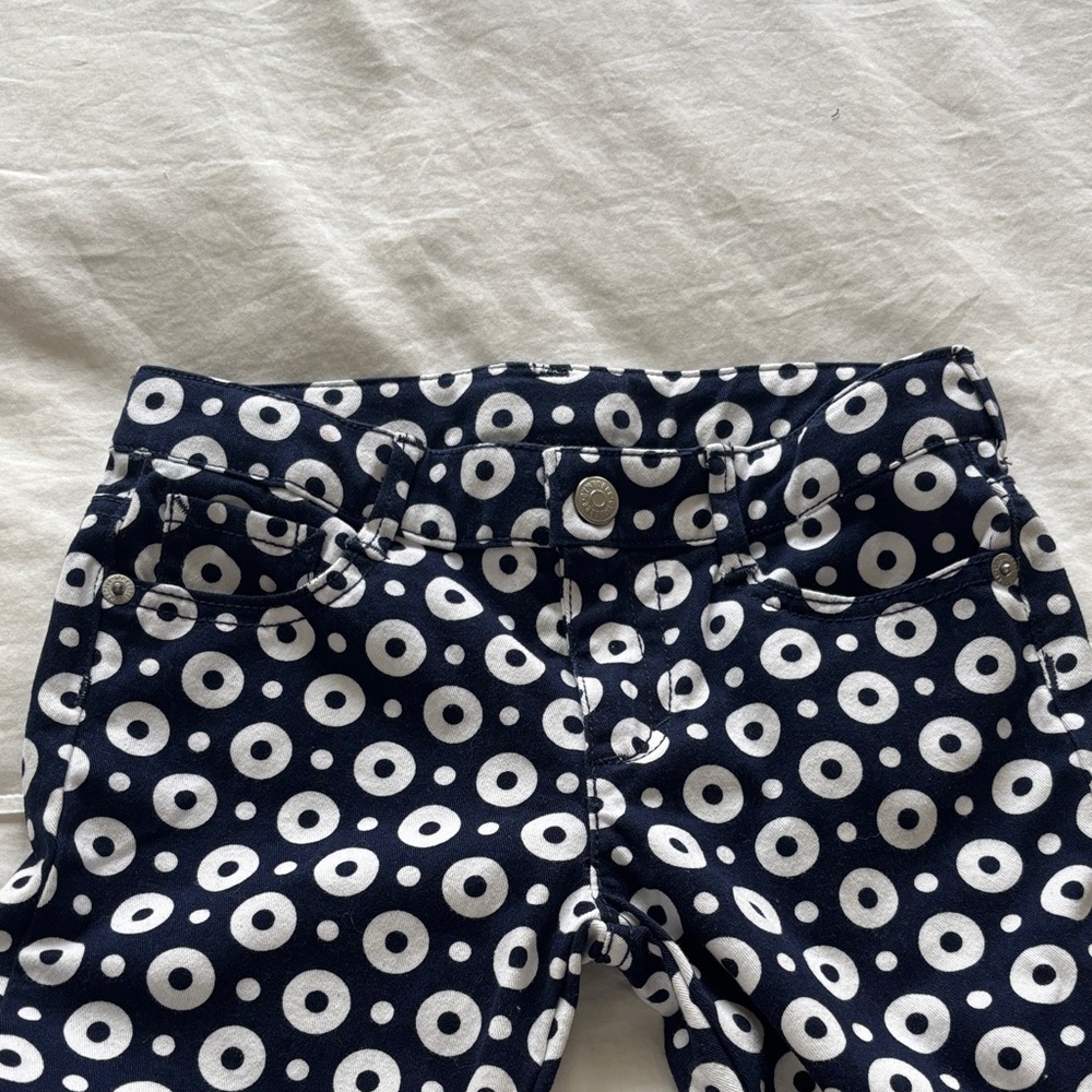 Gymboree Girls Navy and White Polka Dot Pants - Size 7 - Picture 4 of 7